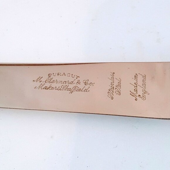 Vintage Horn Antler Handle Cheese Knife Duracut M Bernard Sheffield England - Picture 2 of 6